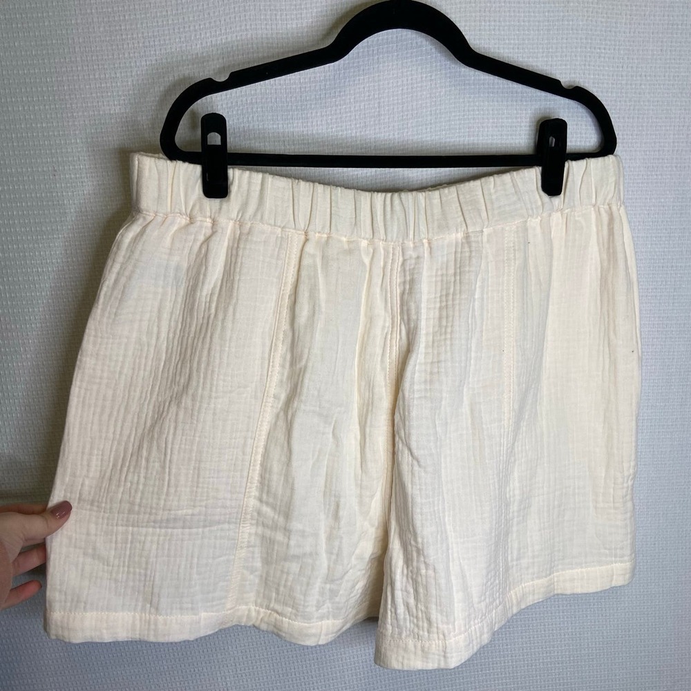 Madewell | Womans Cream Shorts XXL Cotton Pockets - Picture 4 of 9